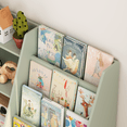 thumbnail image 3 of 4 Tier Kids Bookshelf and Toy Storage Organizer,Multifunctional Wooden Kids Book Shelf with Bookcase Display Stand for Kids Room,Playroom,Green, 3 of 8