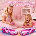 thumbnail image 5 of Atvuaey Remote Control Car for Kids, 1:18 Drift RC Cars Toy with LED Lights, Birthday Gifts for Boys Girls Age 3-12 Pink, 5 of 8