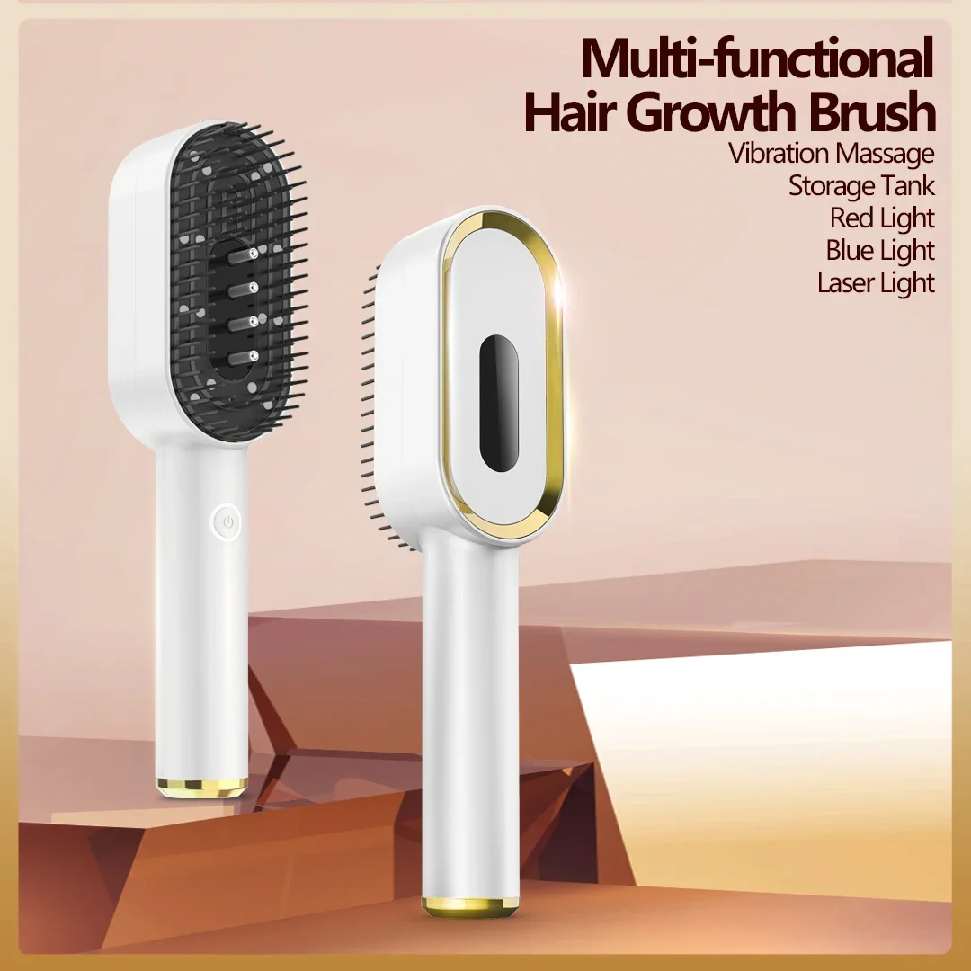 Professional LED Red Light Therapy Hair Growth Comb - Dual-Wavelength Scalp Massager for Thicker Hair and Anti-Hair Loss, At-Home Hair Care Treatment
