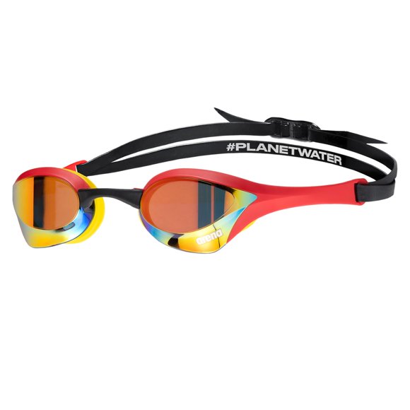 Gafas de natación ARENA Cobra Ultra Swipe Racing, unisex, doradas y rojas