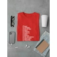 thumbnail image 3 of Beard Rank: From Manly To Godly. Funny Graphic Quote Men Red T-Shirt, Male Small, 3 of 4
