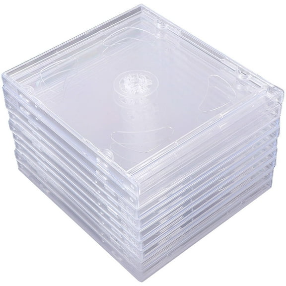 HOMEMAXS  9 Pcs CD Case Slim Jewel Cases Clear Blank Travel Transparent