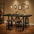 thumbnail image 6 of Counter Height Bar Table, 62.99" Long Pub Bar Table With Metal Footrest For Dining Kitchen Breakfast, 6 of 10
