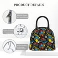 thumbnail image 4 of Yiaed Monster Car Print Lunch Bag Adult Insulated Lunch Box, Leakproof Cooler Food Lunch Containers Reusable High Capacity Lunch Tote Bags-One Size, 4 of 6