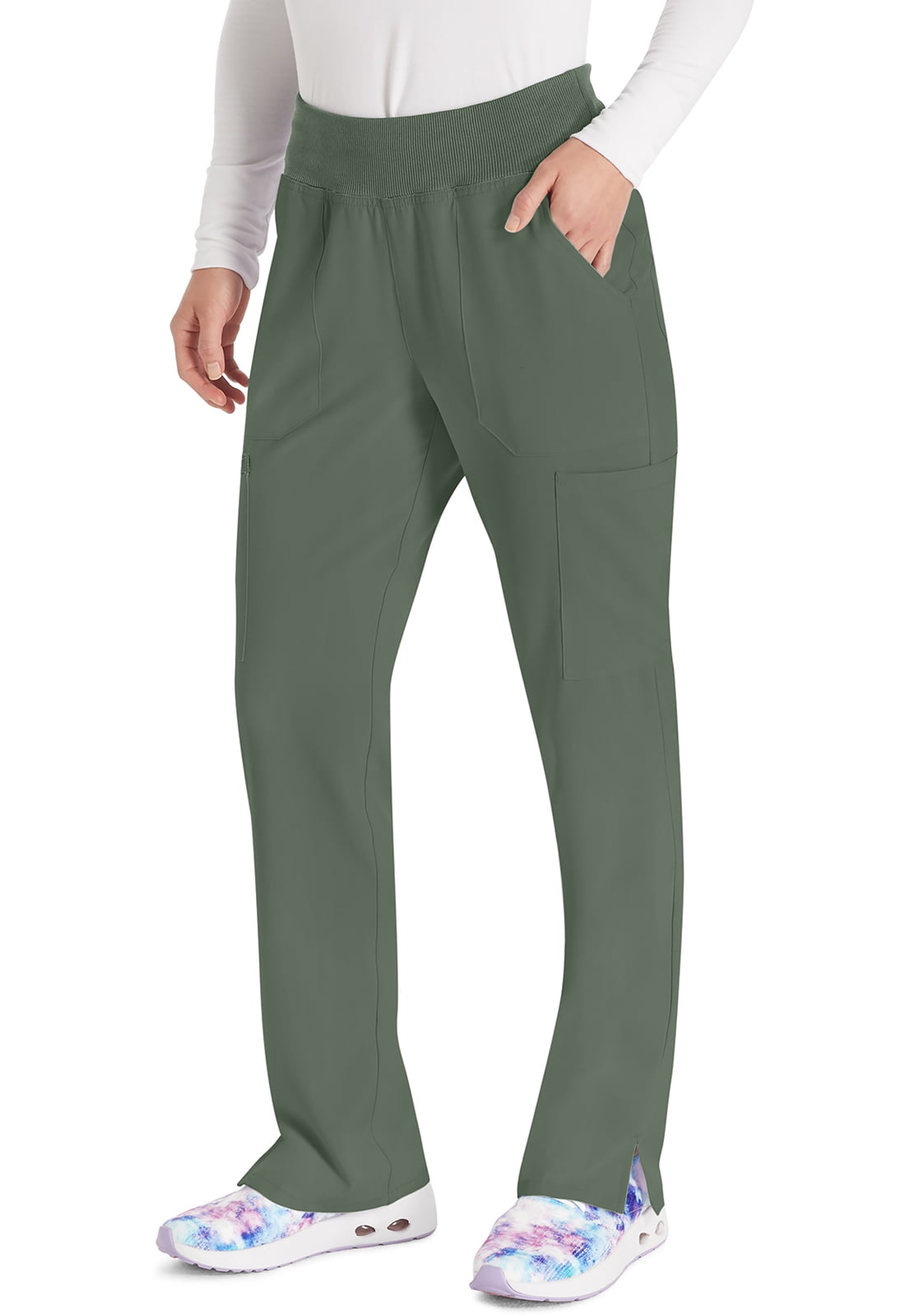 Dickies Xtreme Stretch Medical Scrubs Pant for Women Mid Rise
