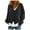 Black, variant on LEAVINGSUO Winter Coats for Women 2023 Trendy Women's Button Solid Knit Sweater Cardigan Long Sleeved Jacket