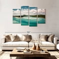 thumbnail image 2 of Elephant Stock Whitehaven Beach Wall Art - Horizontal Multi Panel Canvas - Living Room Wall Decor - Beach Multi Panel - Teal And Blue Decor - 75" x 48", 2 of 8