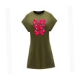thumbnail image 3 of Vestido corto de verano para mujer, ropa femenina, vestido con cuello redondo para salir de vacaciones M, 3 of 7