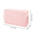 thumbnail image 2 of 1 Pc Bolsa de Maquillaje Elegante para Viajes de Negocios Rosa Terciopelo, 2 of 3