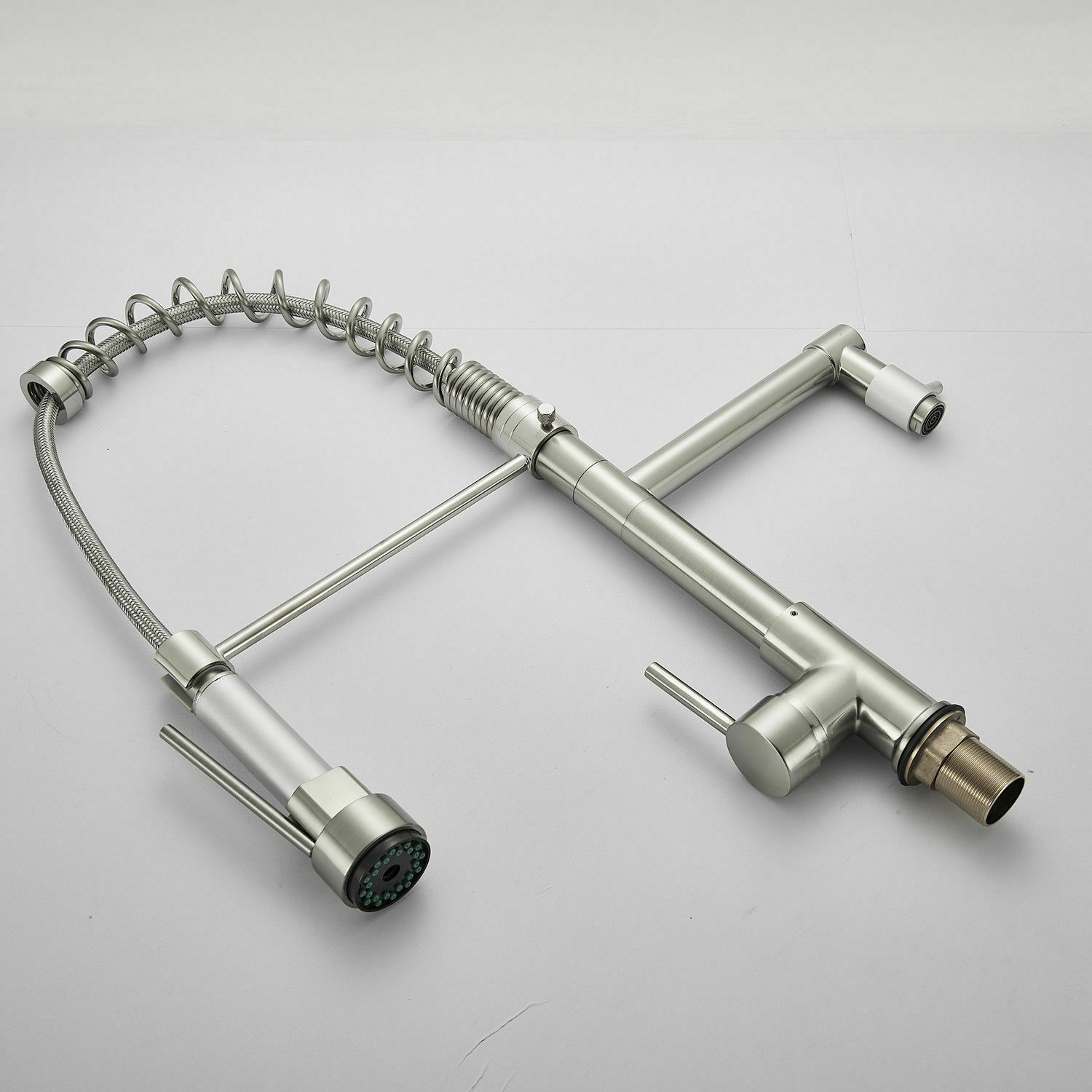 Brushed Nickel Pull-Down Kitchen Faucet – Single Lever, Pull-Out Sprayer, 3-Hole Deck Mount