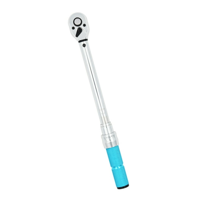 Clé de Couple Préréglée Réglable avec Cliquet Bidirectionnel, Entraînement de 3/8 Po (5-60 Nm), Modèle EYB-60, Fini Argent et Bleu - Idéale pour la Réparation Automobile, Installation de Bougies d'Étincelle - Comprend Rangement