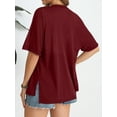 thumbnail image 5 of HOWCOME Women's Lightweight Short Sleeve Cardigan Summer Casual Open Front Cover Up Toppers Purple Red, 2XL, 5 of 6