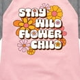 thumbnail image 3 of Instant Message - Stay Wild Flower Child - Toddler & Youth Girls Raglan Graphic T-Shirt, 3 of 5