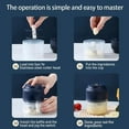 thumbnail image 3 of Electric Garlic Chopper, 300ML Mini Food Processor & Food Chopper, Portable Cordless Garlic Mincer with 6 Stainless Steel Blades, Kitchen Veg Chopper for Garlic, Onion, Ginger, Chili(Blue & White), 3 of 6