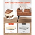 thumbnail image 5 of KFFKFF 40" Leather Ottoman Bench, Upholstered End of Bed Bench with Metal Legs, 660 Lbs Capacity, Decorative Entryway Bench with Storage, 5 of 9