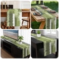 thumbnail image 6 of Sage Green Abstract Table Runner 70 Inches Long, Modern Mottled Art Oil Painting Kitchen Coffee Dining Table Decoration for Home Party Birthday Wedding Home Decor 13x70 Inches, 6 of 8