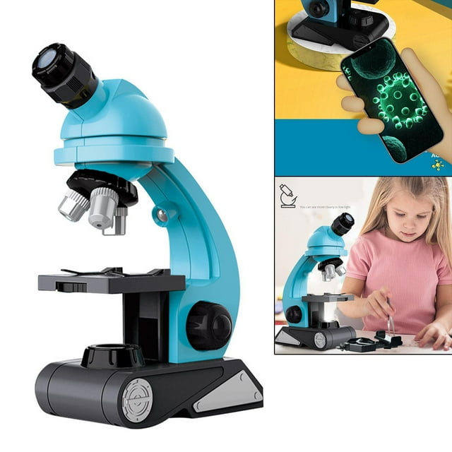 de ciencia de microscopios para niños, instrumentos ópticos, juguete de aprendizaje, exploración de microcosmos, objetivo, microscopio de DYNWAVEMX Microscopio para niños
