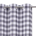 thumbnail image 2 of Buffalo Plaid Curtains, Farmhouse Buffalo Check Textured Grommet Window Curtain Panels,Gingham Light Filtering Window Drapes Rod Pocket Curtains for Living Room,W37 x L63 Inches,2 Panels, 2 of 9
