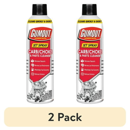 (2 pack) Gumout 800002231W Jet Spray Carb, Choke and Parts Cleaner Quickly and Easily Cleans All Unpainted Metal Parts - 14 oz Mega Fill