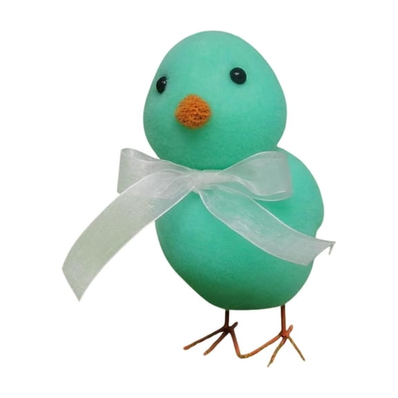 Easter Chicks Decorations 5.5x7 inch Pastel Flocked Chicks with Bows for Spring Home Accents, Easter Table Centerpieces, Indoor Outdoor Garden Decor, Holiday Party Supplies & Egg Hunt