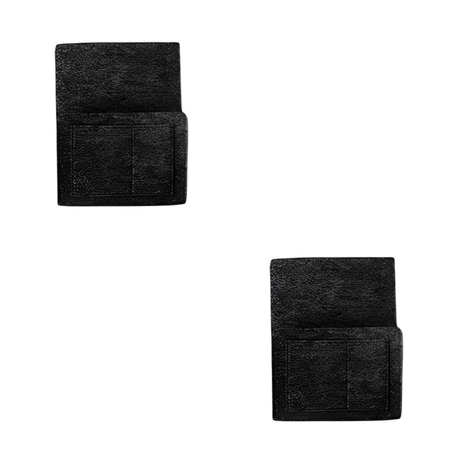 Billuyoard Fieltro Organizador de almacenamiento de cabecera Libro Revista Bolsillos Bolsa colgante Caja Cama Sofá Bolsa lateral para sala de Negro 2piezas