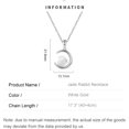 thumbnail image 2 of 14K Gold Jade Rabbit Necklace, Moon Rabbit Pendant, Unique Chinese New Year Jewelry Gifts for Women, Symbol of Prosperity and Good Luck, 2 of 4