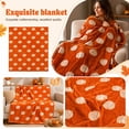 thumbnail image 6 of Comfort‑Focused Harvest Flannel Throw Blanket 51.2 x 59.1 Inch, Warm Pumpkin Pattern Blanket for Sofa Bed, Perfect Household Gift for Thanksgiving, 6 of 8