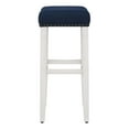 thumbnail image 4 of WestinTrends Lenox 29" upholstered nail head bar stool, Antique White/Navy Blue, 4 of 8