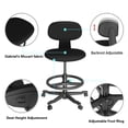 thumbnail image 3 of Cubespace Drafting Chair Tall Office Chair Ergonomic Standing Desk Chair with Adjustable Height Back Support and Foot Ring for Computer, Studio, Workshop, Classroom, Lab, Counter, Black (Black), 3 of 5