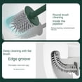 thumbnail image 4 of 3pcs Set Toilet Brush Wall Mounted Multi-functional Silicone Head with Bracket Home Bathroom Accessories, 4 of 6