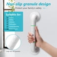 thumbnail image 3 of Grab Bars for Shower,2 Pack 12 Inch Shower Handle Bath Grab Rails with Anti-Slip Grip and Safety Luminous Circles,Stainless Steel Bath Handle Bathroom Grab Bar for Seniors, and Disability., 3 of 4