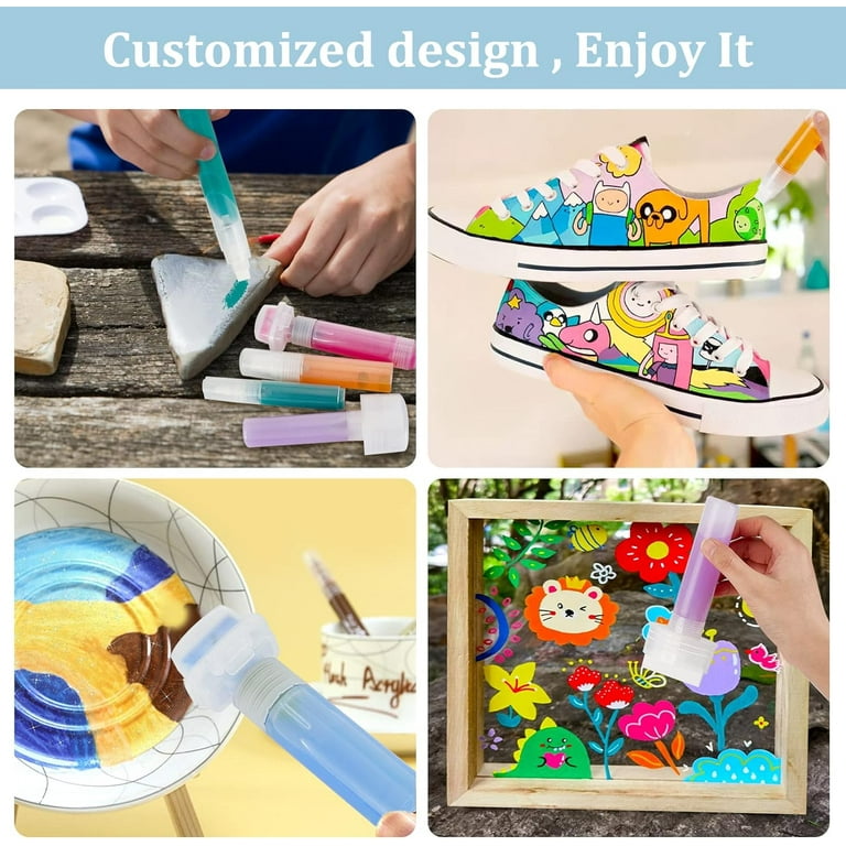 Plastic Transparent Graffiti Markers Set Refillable Paint Markers