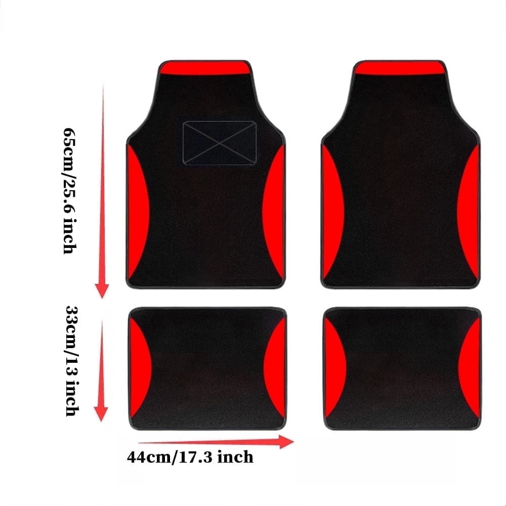 Tuqiang Car floor mats for BMW for 328d Soft-ultimate floor mats Suede Black and Red