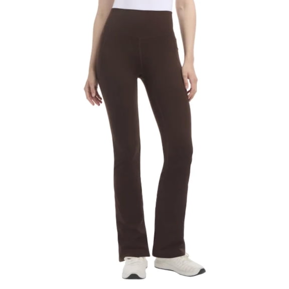 Jockey Women's High Rise Flared Legging Yoga Pant, Espresso, Small