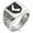 Silver, variant on Stainless Steel Arm Armor Leadership Coat of Arms Shield Geometric Pattern Biker Style Polished Ring