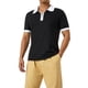 thumbnail image 4 of TRKIYQC - Polo para hombre con cremallera de un cuarto, casual, manga corta, cuello de solapa, color en contraste, tops ajustados TRKIYQC  Moda，ocio, 4 of 9