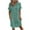 Green, variant on Women's Dresses Summer V Neck Button Detail Short Sleeve Knee Length Simple Style Deep Dresses for Women Daily Casual Wear Fashionable Lightweight Women's Dresses