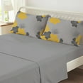 thumbnail image 5 of Floral Comforter Set King 7 Pieces Bed in a Bag Yellow Floral Pattern Printed on Grey Soft Microfiber Bedding Set Lightweight Bed Comforter Set for All Season, 5 of 8