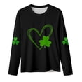 thumbnail image 4 of QHWAUAKFBN T Shirts For Women Loose Fit St Patricks Day Irish Shirt Apparel Green Printed Long Sleeves Tunic Tshirts, 4 of 4