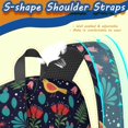 thumbnail image 5 of Pioneer Flower Floral Print Pattern 17" School Backpacks for Teens,Waterproof Oxford Fabric,S-Shape Padded Straps for School,Travel,Hiking,Camping, 5 of 5
