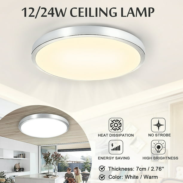 12w Led Flush Mount Ceiling Light Fixtures 11 5 Inch For Home Kitchen Bathroom Bedroom Living Room Com - Flush Led Kitchen Ceiling Lights