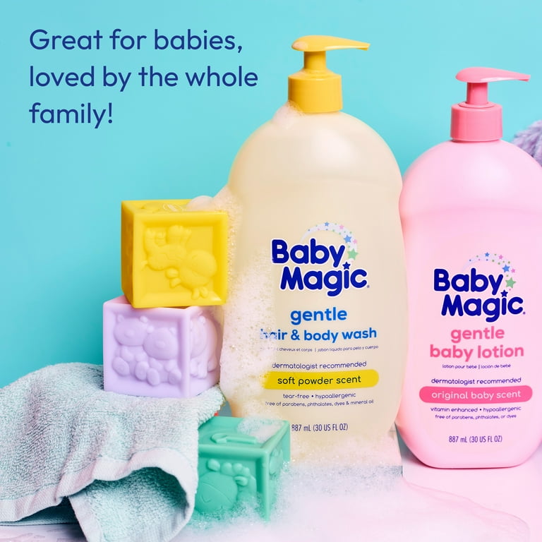 Baby Magic Tear-Free Gentle Hair and Body Wash, Soft Powder Scent
