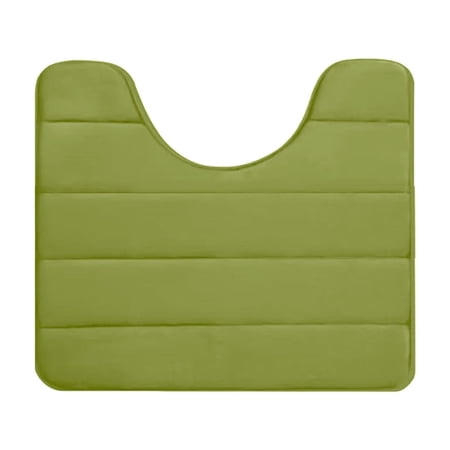 Memory Foam Toilet Bath Mat U-Shaped, Soft and Comfortable, Super Water Absorption, Non-Slip, Thick, Machine Wash and Easier to Dry for Bathroom Commode Contour Rug, 16 x 24 In