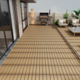 thumbnail image 6 of GZXS 11 Pack Interlocking Deck Tiles | 11.8"x11.8" WPC Patio Floor Tiles | Wood-Plastic Composite DIY Quick Install Decking, Water-Resistant Indoor & Outdoor Flooring – Oak Finish, 6 of 6