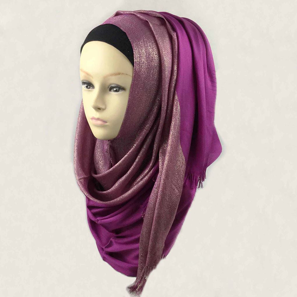 Fashion Head Cover Hijab Islamic Headwear Scarf Arab Cap Shawls Headscarf Muslim 