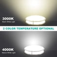 thumbnail image 3 of Facon 10-Inch LED Flush Mount Ceiling Light Fixture, Dimmable Ceiling Lamps for Hallway, Bathroom , Stairwell or Kitchen, Damp Location , 3000K Warm White Light, cETL Listed, 3 of 8