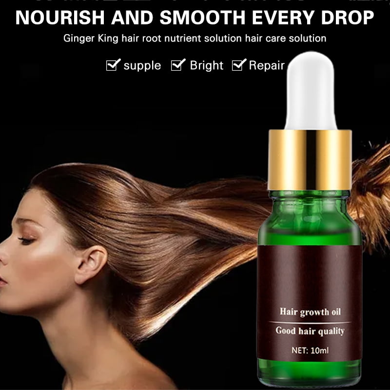 10ML Hair Growth Essential Oil Professional Nourish Hair Roots Anti Hair  Loss Hair Care Supplies for Women Men Default 