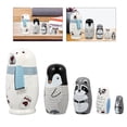 thumbnail image 3 of 1 Set 5 Layers Russian Nesting Dolls Animal Doll Wooden Matryoshka Dolls, 3 of 7