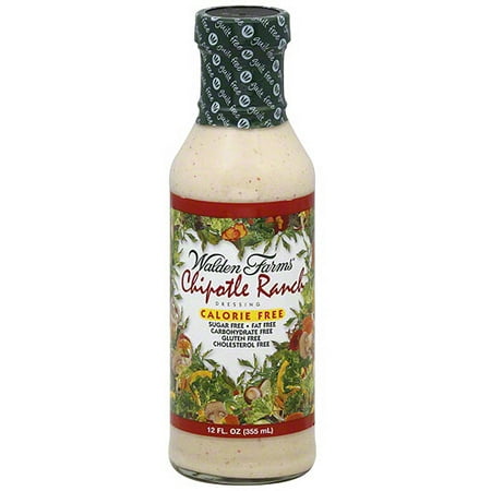 Walden Farms Chipotle Ranch Dressing, 12 oz (Pack of