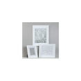 Gallery Solutions 12x12 Flat White Wall Frame with Double White Mat For
